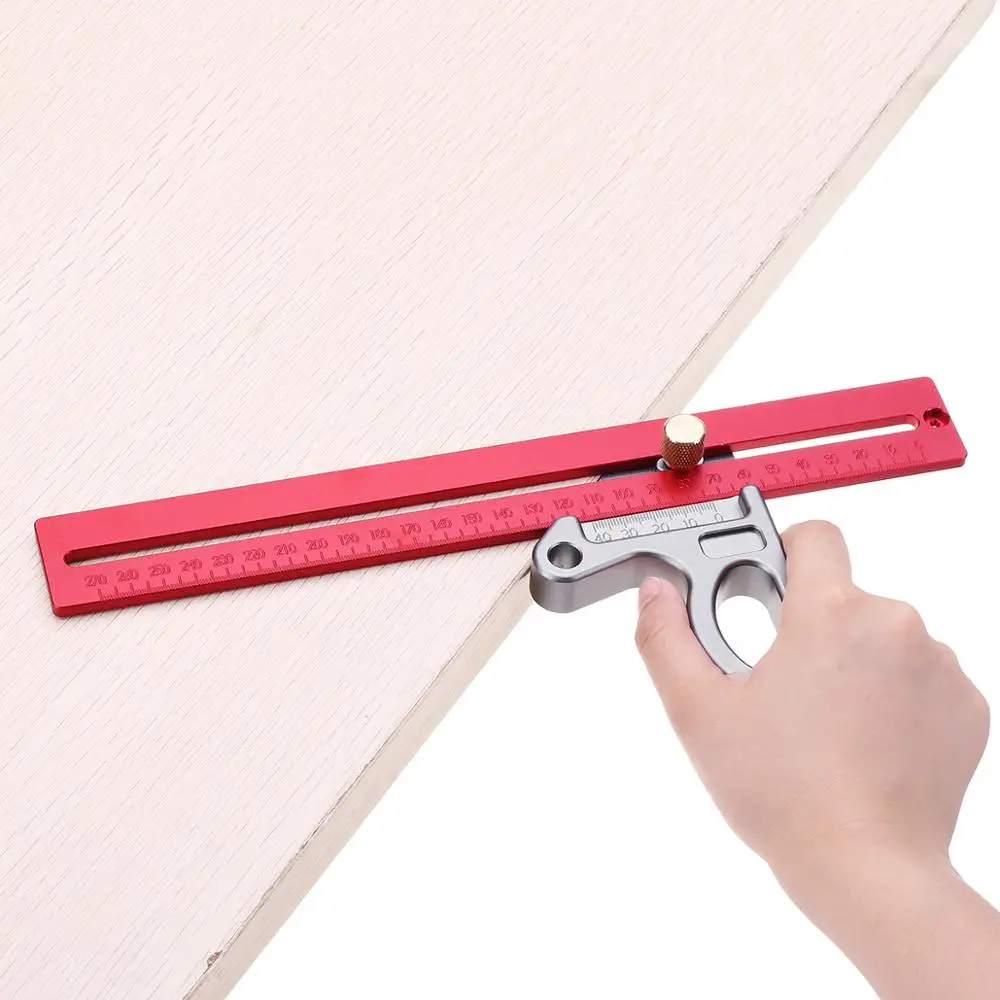

Woodworking Angle Ruler 45/90 Degree Ruler Scribe Gauge Measuring Tool
