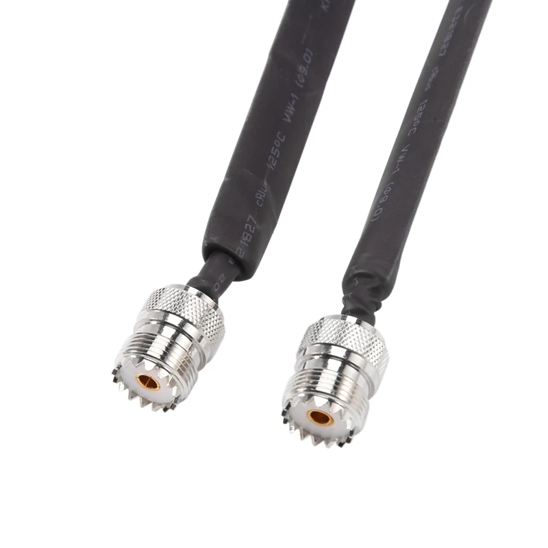 Door/Window Pass Through Flat RF Coaxial Cable SO239 UHF Female To 50 Ohm Coax Pigtail Extension Cord |