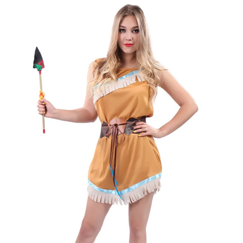 Женский костюм охотника воина женский на Хэллоуин индийский традиционный