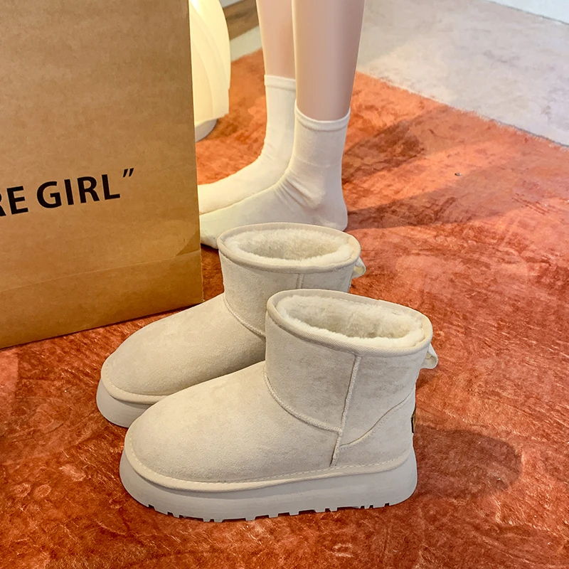 Осень-зима 2024 новая плюшевая теплая женская обувь повседневные и удобные