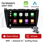 Автомагнитола 2 din для Mazda 6 2 GH 2007-2012, 2 Гб + 32 ГБ, мультимедийный видеоплеер, навигатор GPS, Android 10,1, 2 din, dvd
