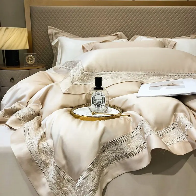 4 шт. комплект постельного белья из натурального бамбукового волокна супермягкий