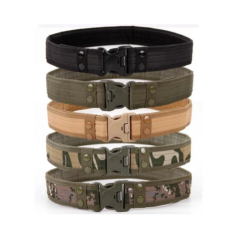 

130CM Army Style Combat Belts Quick Release Tactical Belt Fashion Men Canvas Waistband Outdoor Hunting Accessories Outdoor Belt