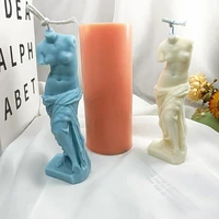 2022 new arrival broken arm venus silicone mold big statue aromatherapy candle mould home decor handmade gifts