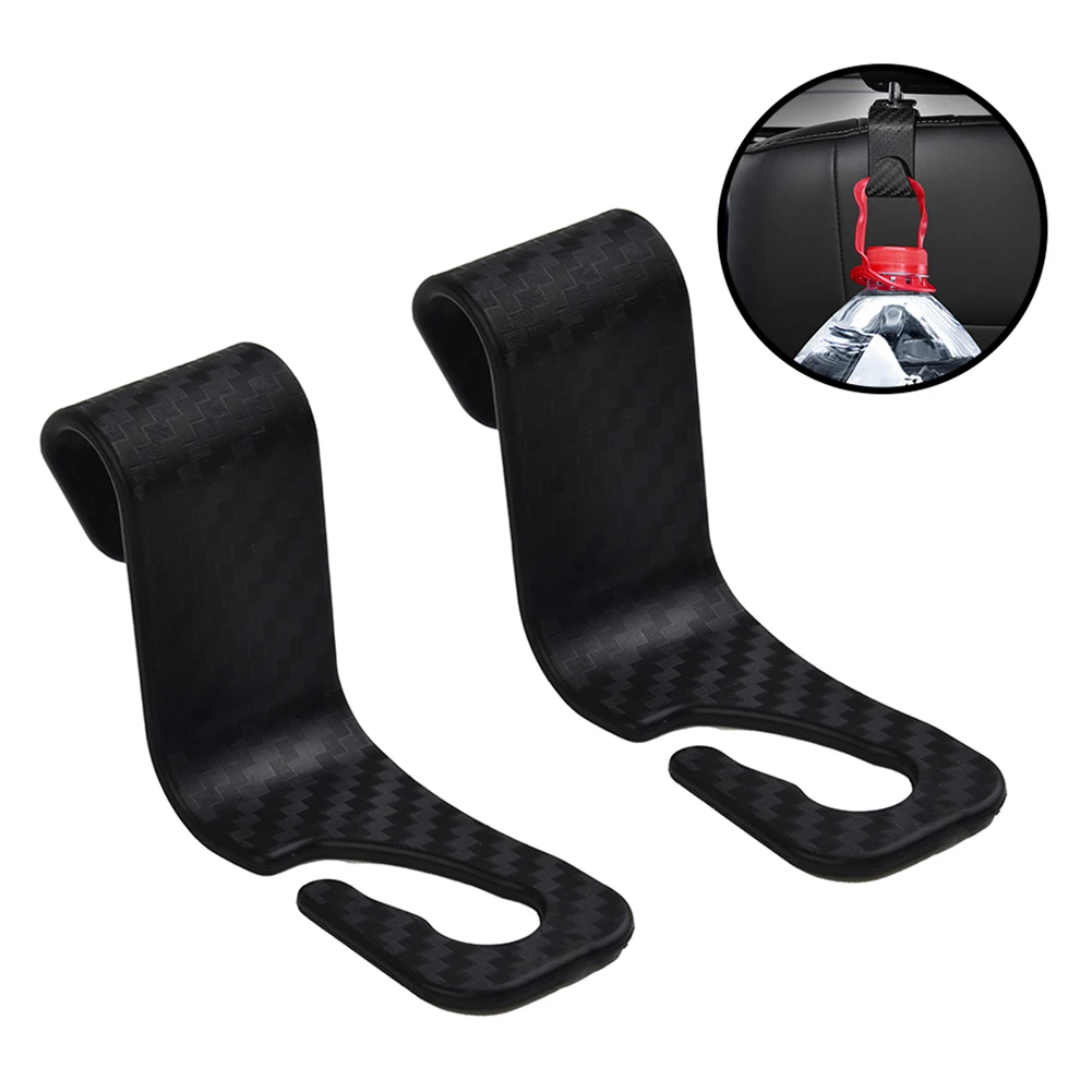 

Car Interiors Hook Storage Hook 2pcs ABS Auto Back Seat Headrest Hooks Plastic Bags Seat Organizer Hanger Durable