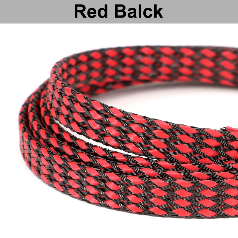 

4/8/12 мм новая оплетка, ПЭТ-пряжа + ПП, хлопок, мягкая проволока, изолированная обертка, защитный жгут кабеля, оболочка для кабеля, 1 ~ 10 метров