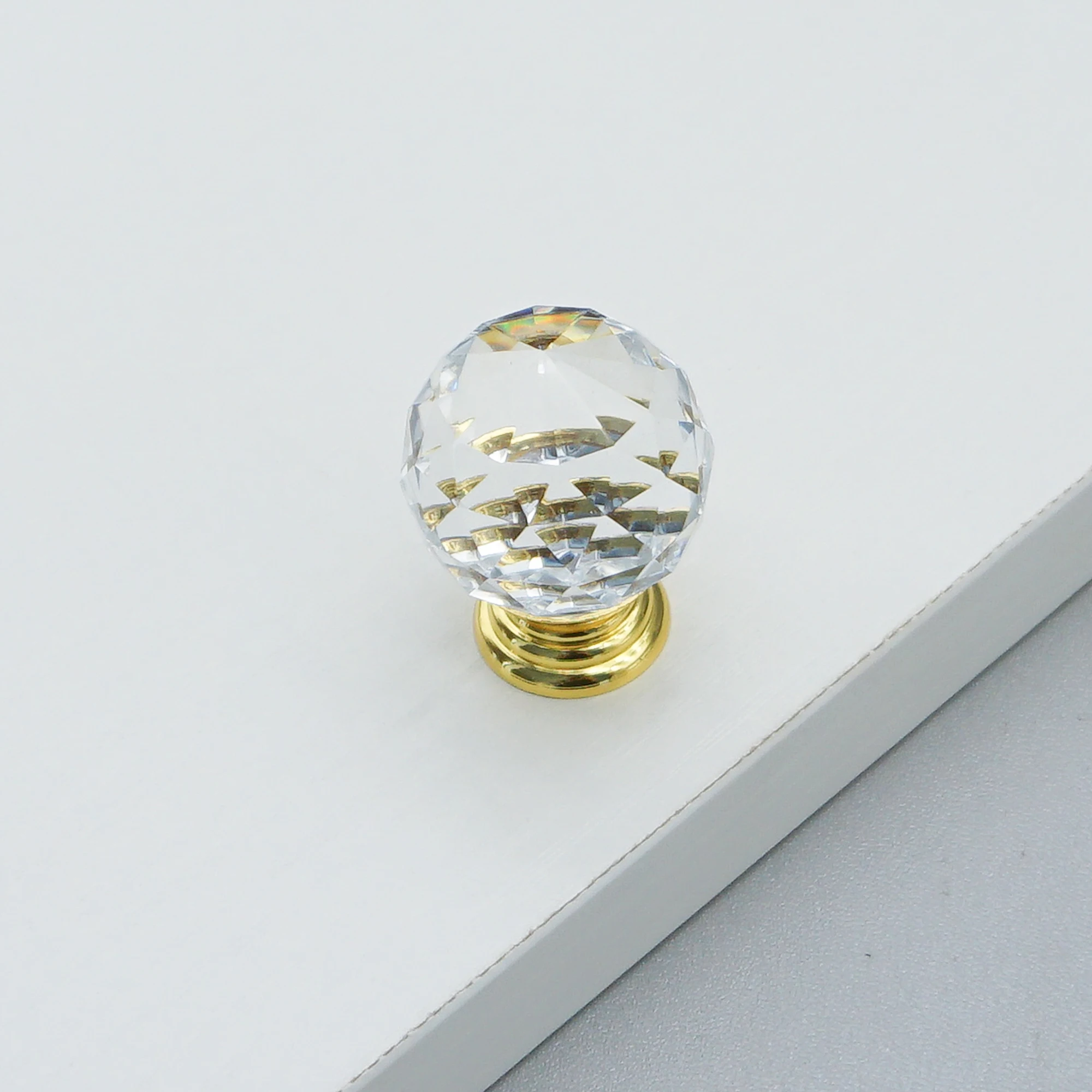 

Ярко-золотые прозрачные хрустальные мебельные ручки и ручки, круглая шаровая дверная ручка, ручки для шкафа, современная фурнитура для шкафа