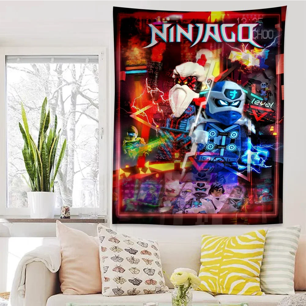 Крутой Гобелен L-LEGO С Героями Мультфильмов N-Ninjago Красочный Богемный Настенный