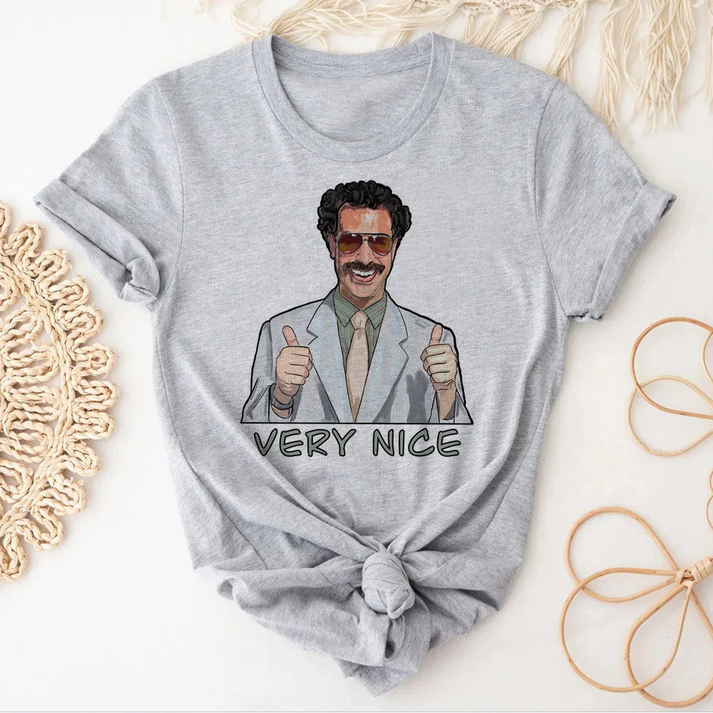 Футболка Borat женская с графическим принтом летняя одежда в стиле Харадзюку 2000s