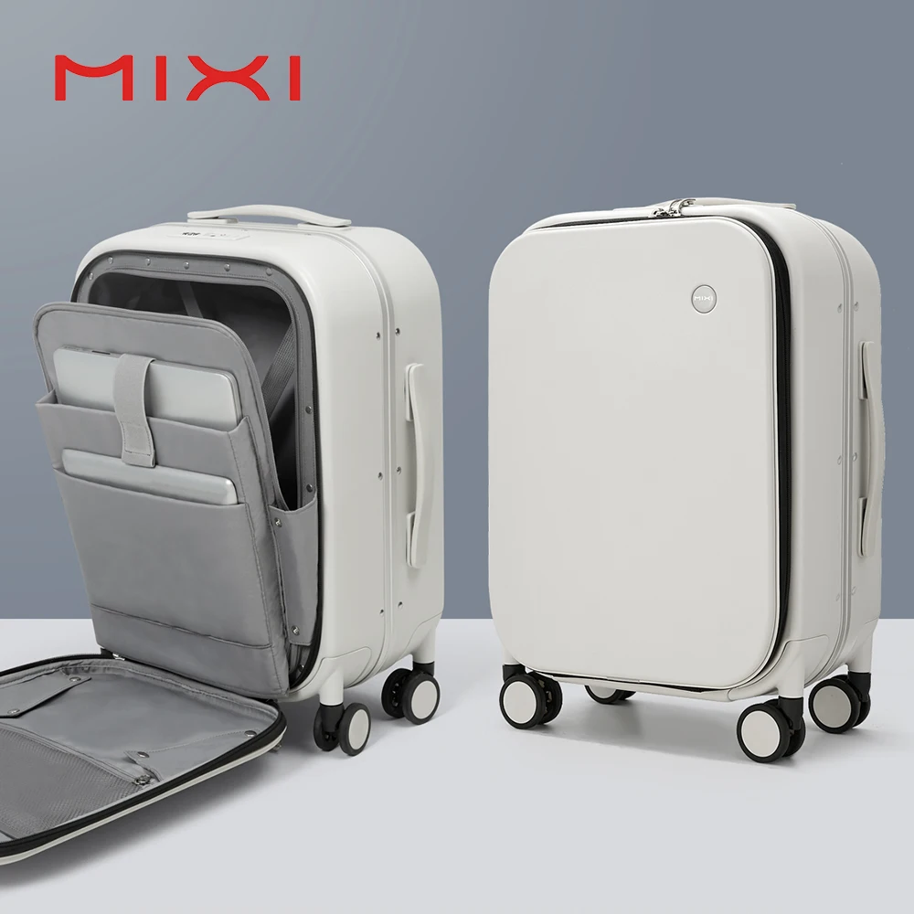 Mixi 특허 디자인 알루미늄 프레임 가방 롤링 수하물에 운반 아름다운 탑승 오두막 18 20 24 인치 M9260