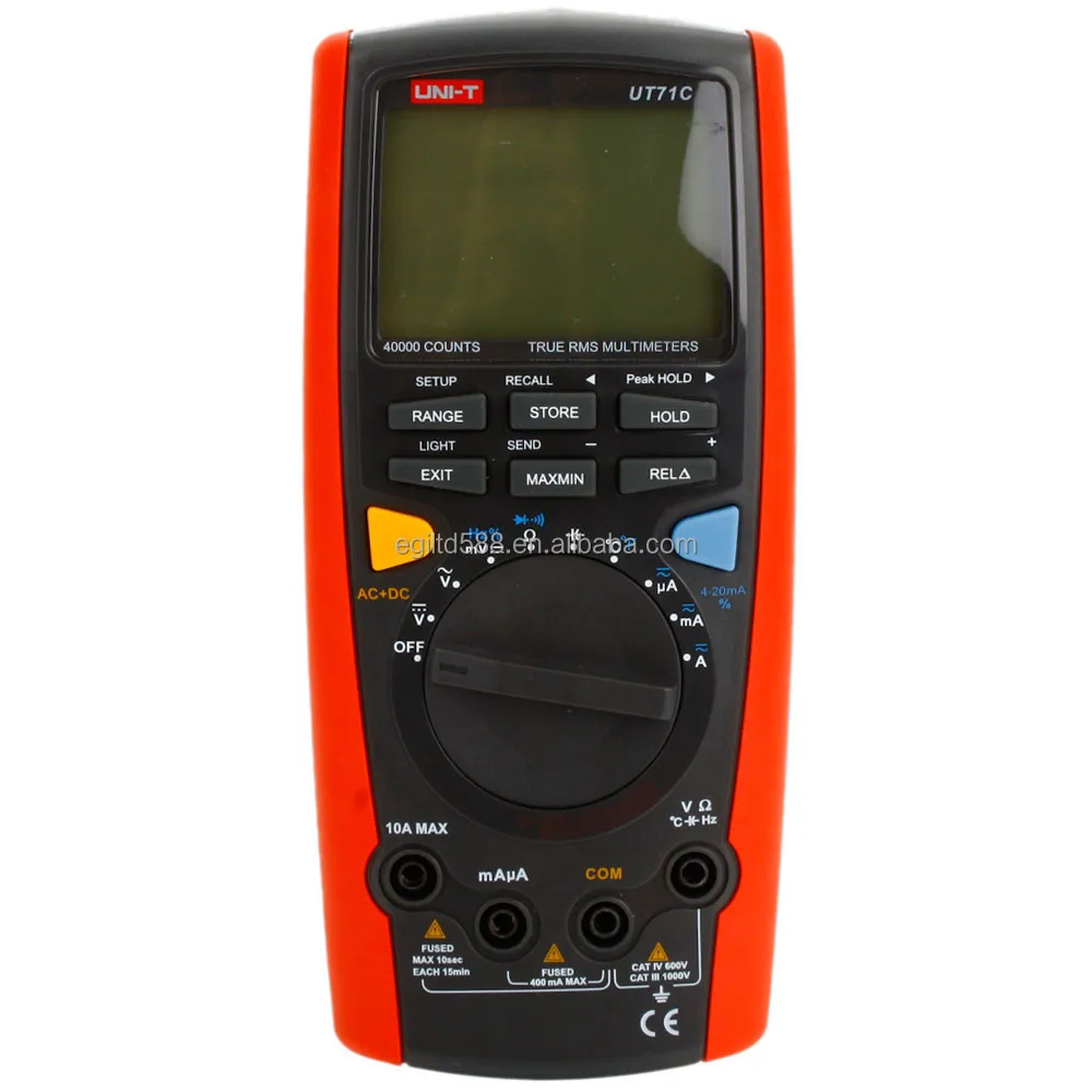 

Volt Ampere Ohm Capacitance Temperature Meter UNI-T UT71C Intelligent LCD Digital Multimeter