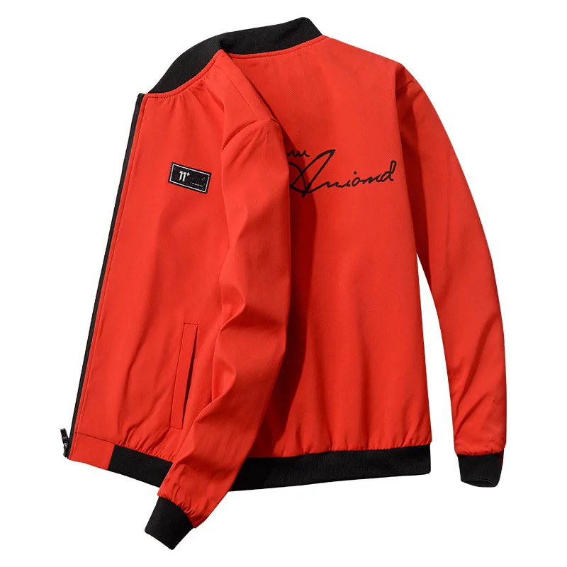 

Spring Men's Clothing Baseball Collar Jacket Handsome Large Size Casual Coats Youth Korean Trend Male Breathable Outdoor Jackets