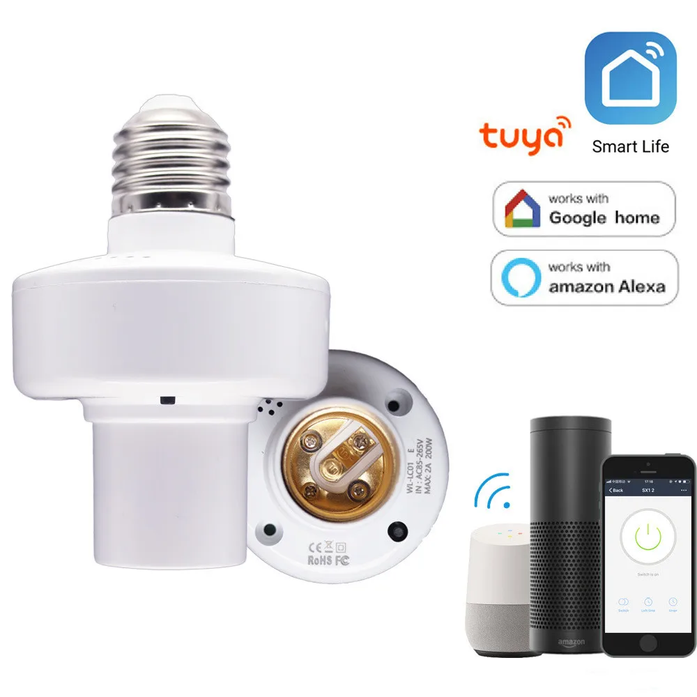 

Держатель для лампы Tuya с Wi-Fi, E27, 65-265 В переменного тока