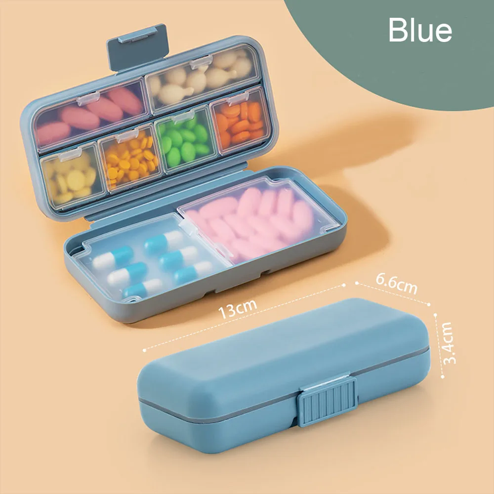 

1 PC Portable Medicine Storage Box Pill Holder for One Week Travel Pill Case Vitamins Container Capsules Organizer Home Drug Box