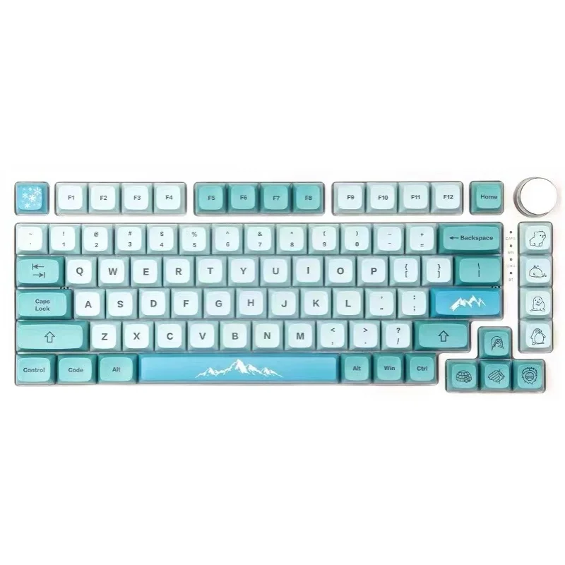 

123Keys/Set GMK for Iceberg Theme XDA Keycap PBT Cherry Shaped Keycap Dye Gamer Mechanical Keyboard Cover Mx Switch Ice Keycaps