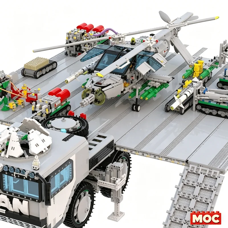 Фото НОВИНКА: Конструктор MOC «Вертолет-трактор» (6199 деталей) — модель военного самолета, развивающая игрушка для сборки, подарок на День рождения и Рождество №5
