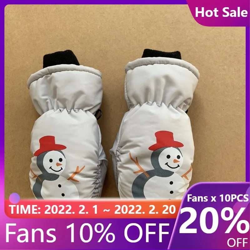 

Fashion new Winter Warm Gloves Boys Girls Waterproof Windproof christmas Snow Mittens Extended Wrist Skiing Sports Gloves