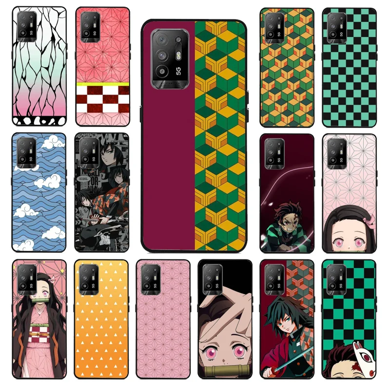 

Demon Slayer Kimetsu no Yaiba Design Phone Case for OPPO A54 A74 A94 A53S A9 A5 A15 A16 A91 A96 A76 Reno8 8Pro Reno2 Z