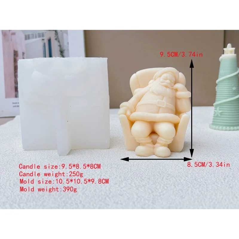 Трансграничная горячая Санта-Клаус спальная свеча силиконовая форма сделай сам