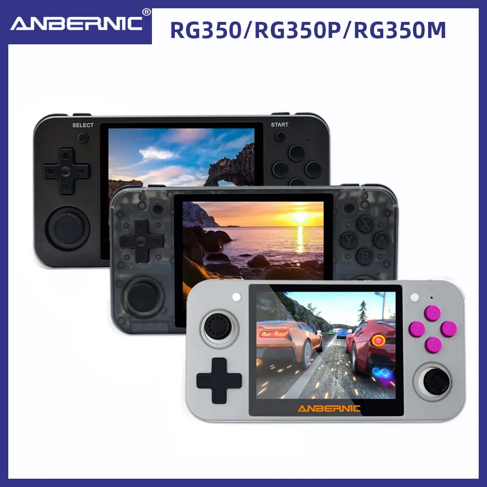 

ANBERNIC RG350 RG350P RG350M Retro Video Game Console Handheld Game Player 64 Bit Mini Game Machine Support HDMI Out Gift