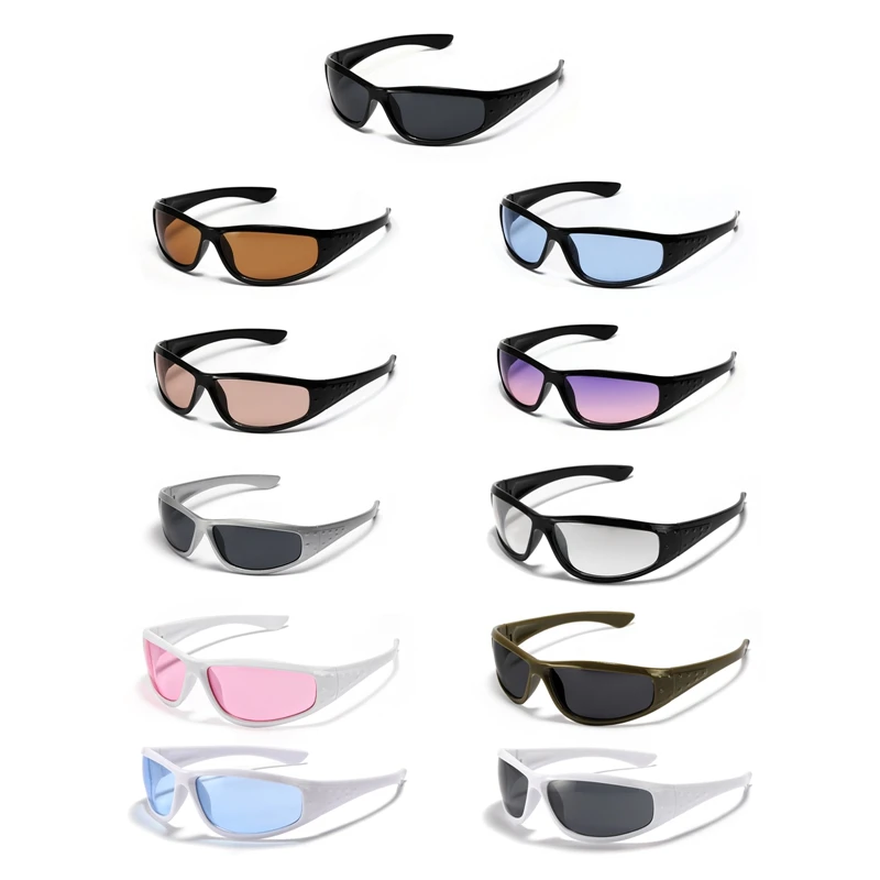 

2022 New Oval Frame Sunglasses for Men Women Outdoor Driving UV400 Fashion Y2K Retro Punk Hip Hop Gothic Resin Colorful Eyewear
