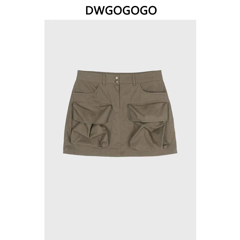 

Vintage A Line Skirt 2023 Fashion Women Y2K Short Cargo Skirt High Waist Sexy Preppy Style Mini Skirt Streetwear
