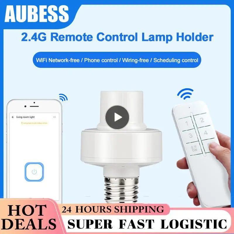 

Led Lamp Holder Base Pc E27 Lamp Holder Wireless Light Bulb Holder Remote Control Basic App Control Smart Light Socket