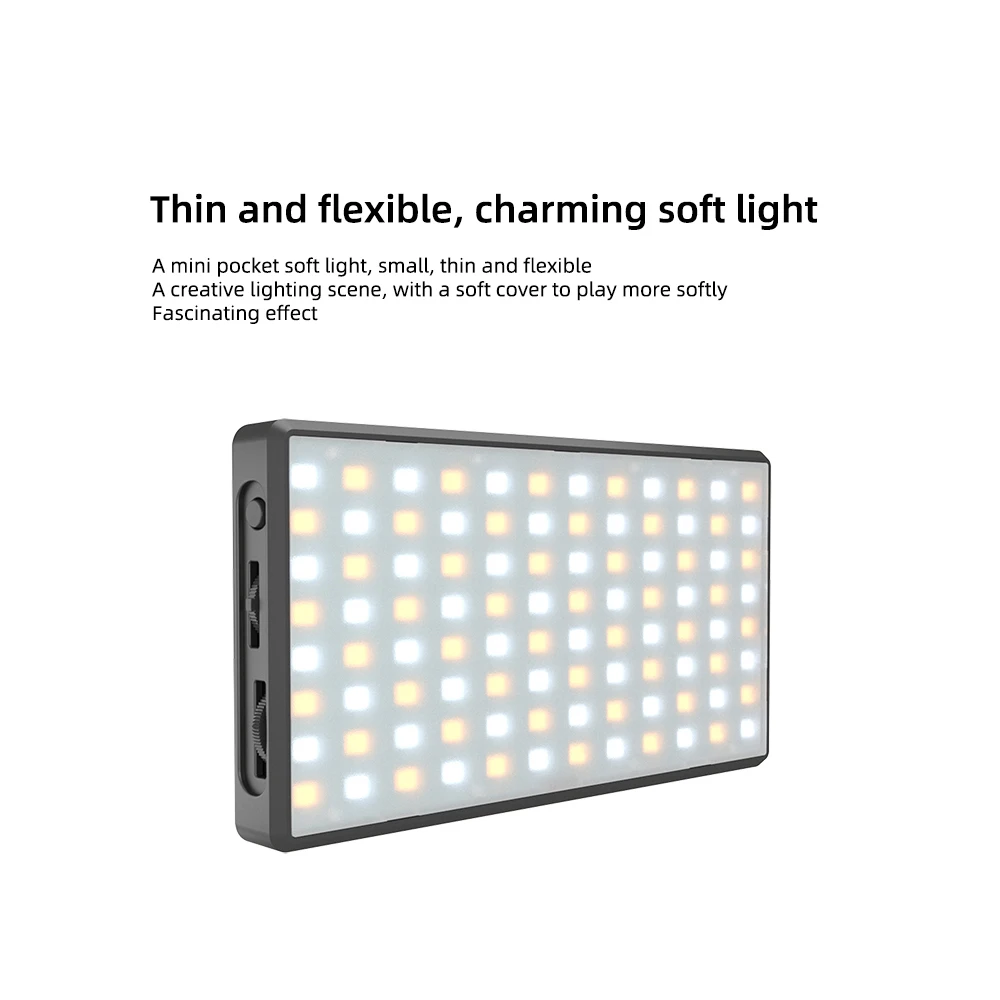 Strbea RGB LED Video Light Full Color Rechargeable 5000mAh Photography Fill Light 2500-9000K Panel Lamp For Vlog Live Streaming enlarge
