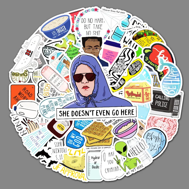 

50 шт., детские наклейки на холодильник и чемодан