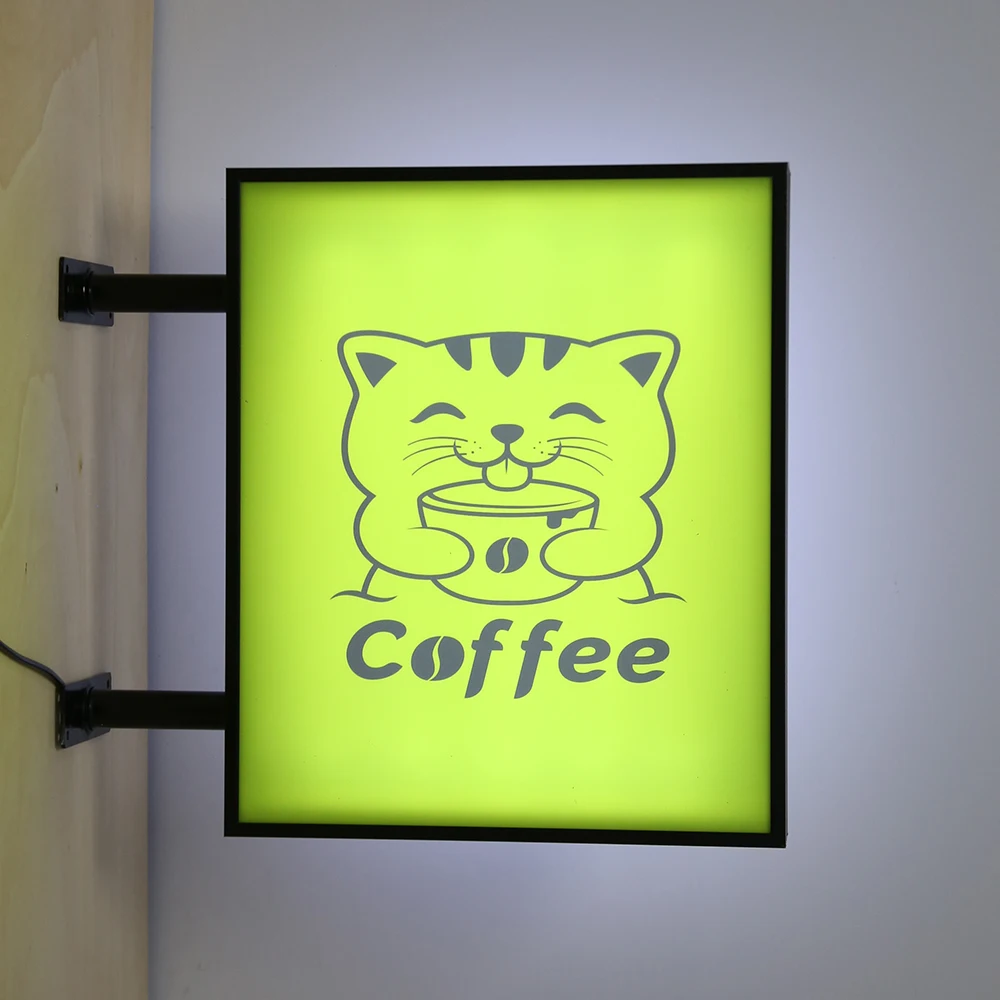 

Comercial Lighting Business Sign Plate Night Lights Waterproof Light Led Light Box Luminous Coffee Shop Company Signboard 220V