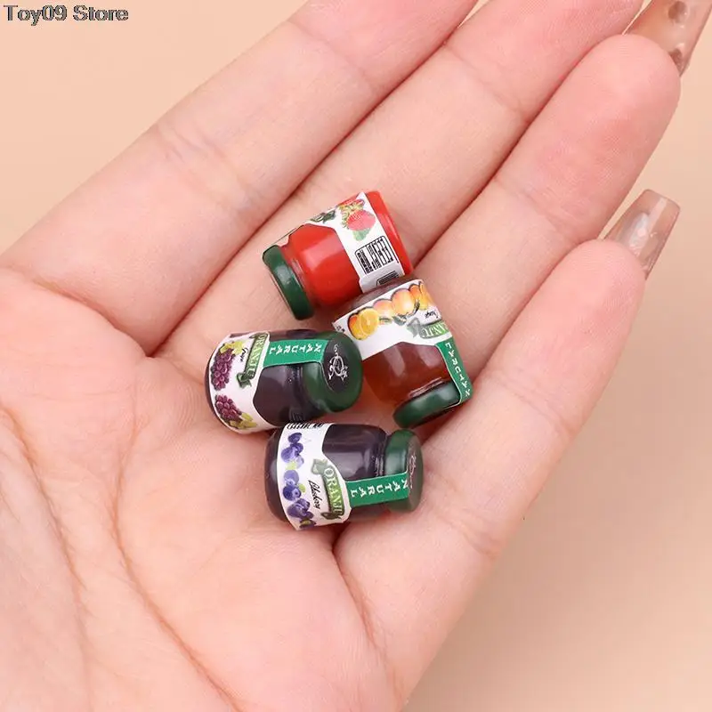 3/4/5PCS/Set 1:12 Dollhouse Miniatures Simulation Jam Bottles Little Jam Model Kitchen Scene Props DIY Decor Accessories Toy