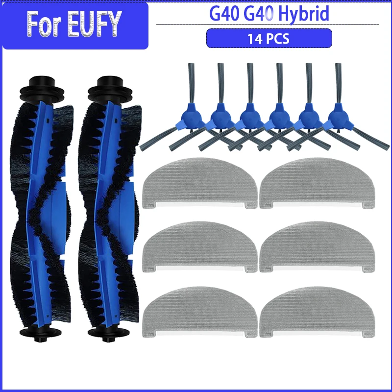 For Eufy G40 Hybrid / Hybrid+ Main Roller Brush Side Brush Mop Cloths Brush Cover Spare Parts Accessories Replacement