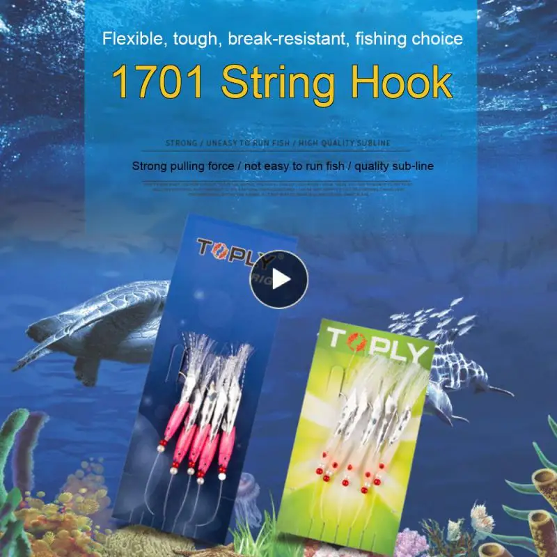 

Lifelike Appearance Mackerel Barbed Hooks Stronger Sea Fishing Tools Sharp Hook Luminous Bait Transparent Invisible Nylon Thread