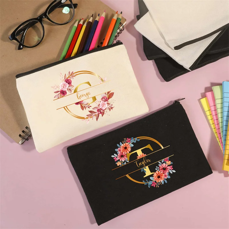 Индивидуальные индивидуальные уникальные парусиновые косметички сделай сам