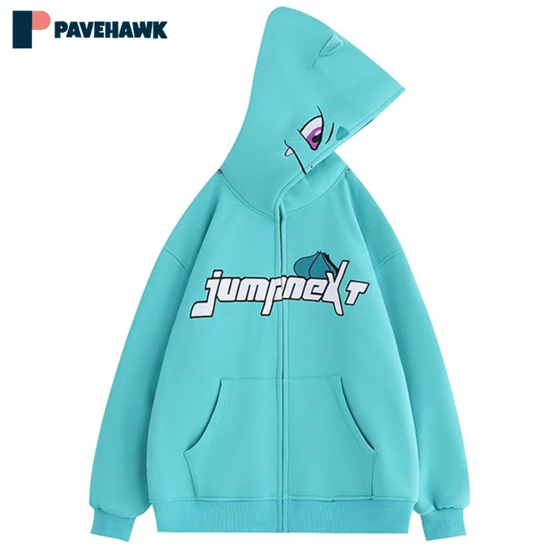 

Cartoon Autumn Hoodie Hip Hop Streetwear Sweatshirts 2023 Men Harajuku Oversized Hoodies Fashion Women Y2K Zipper Tracksuit New