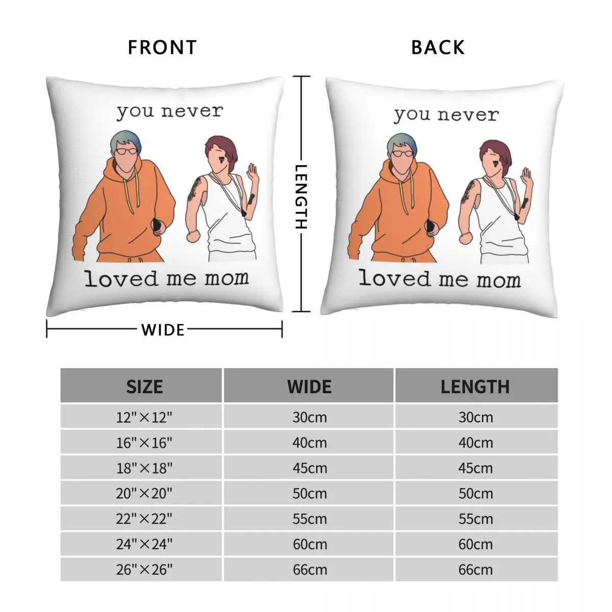 Квадратная подушка для мам из полиэстера и льна