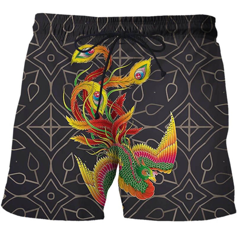 2022 Men Women 3D Printed Chinese dragon totem Shorts Trunks Casual New Quick Dry Beach Casual Sweatpants Short Pants