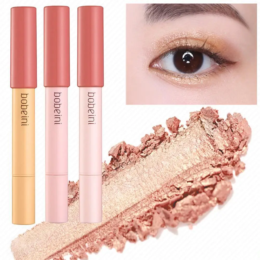 

3 Colours Eye Shadow Stick Pearlescent Highlight Eyeshadow Pen Multifunctional Brightening Lying Silkworm Makeup Cosmetic Tool