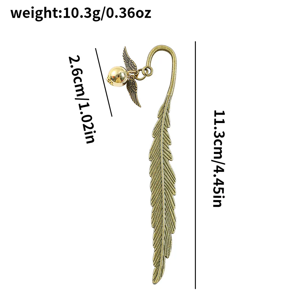 

Металлическая закладка с перьями