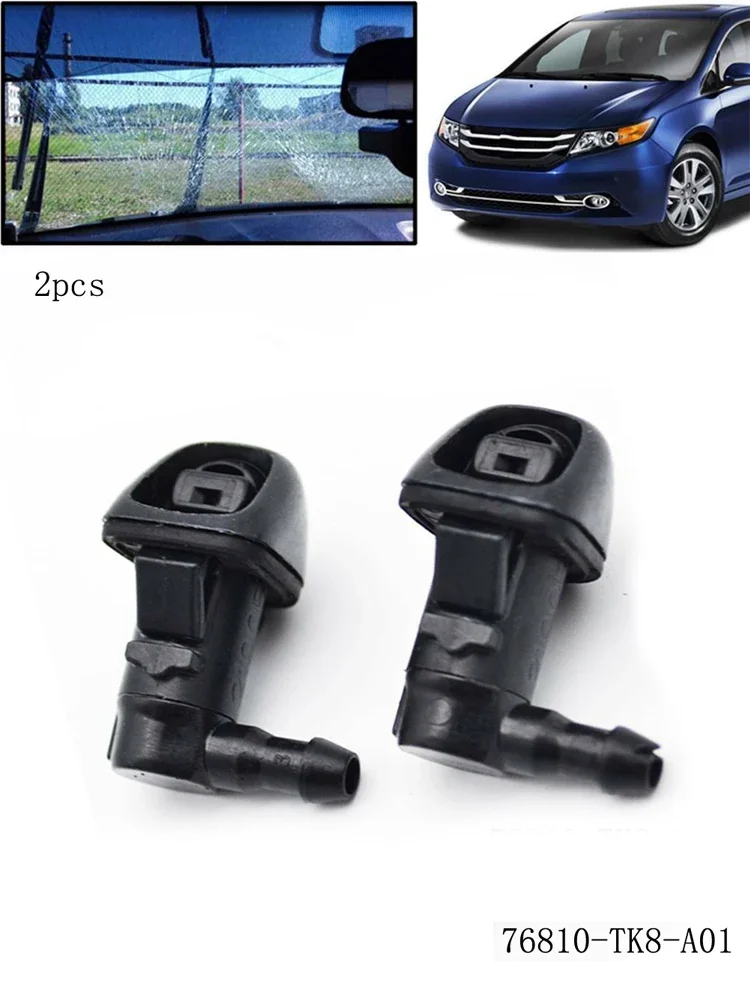 2 шт. форсунка омывача для Honda Odyssey 2011-2017 омывателя лобового стекла 76810TK8A01 черный