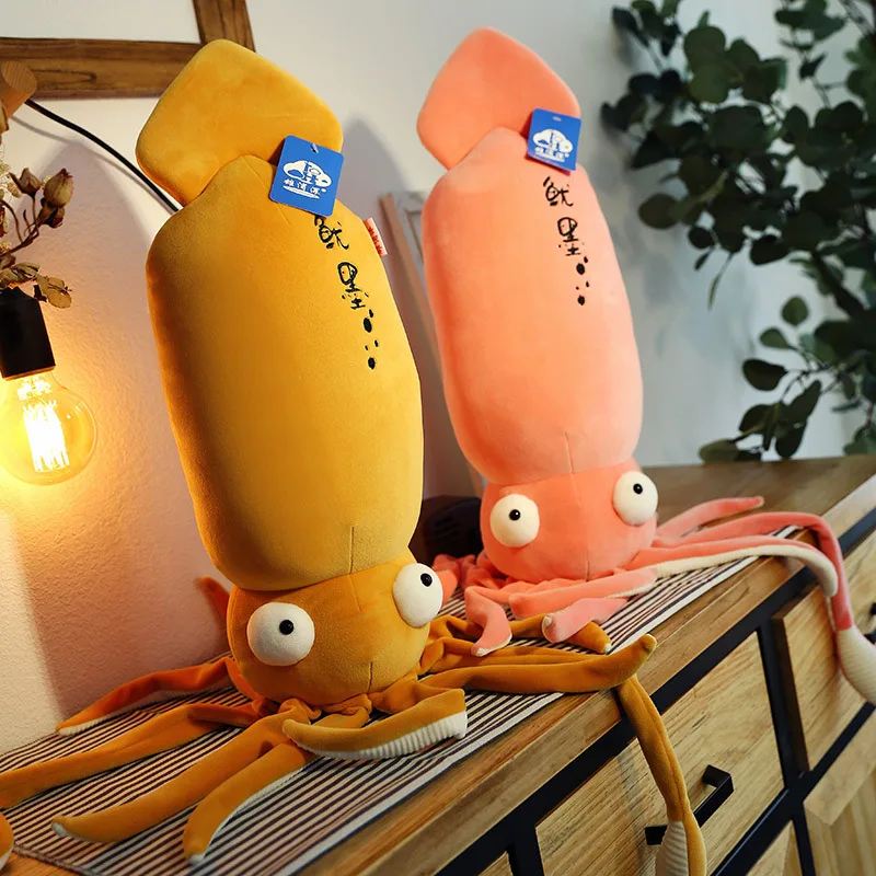 

45-110cm Real Life Squid Plush Toys Giant Animal Marine Squid Stuffed Toys Soft Doll Gift for Children Kids Brinquedos Birthday