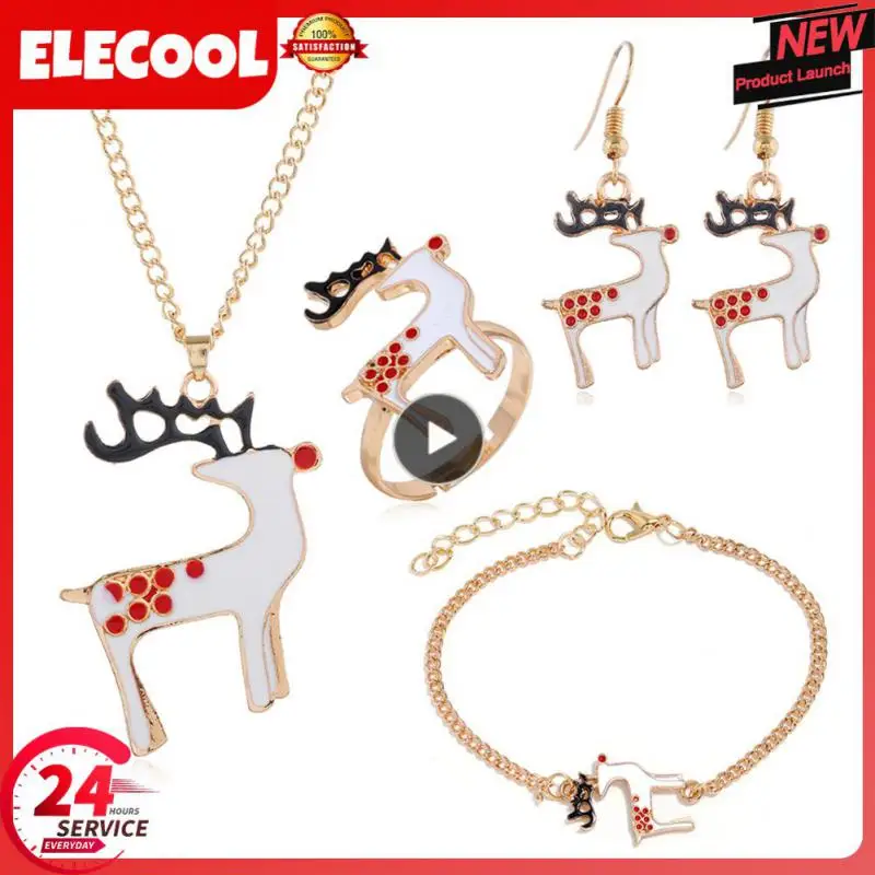 

Christmas Series Multi-piece Styling Jewelry Accessories Santa Claus Elk Bells Earrings Necklaces Bracelets Xmas Gift Kits