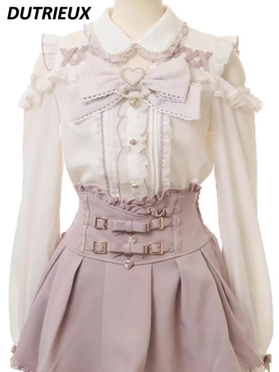 Милая девушка весна и осень новая рубашка с длинными рукавами милая блузка в