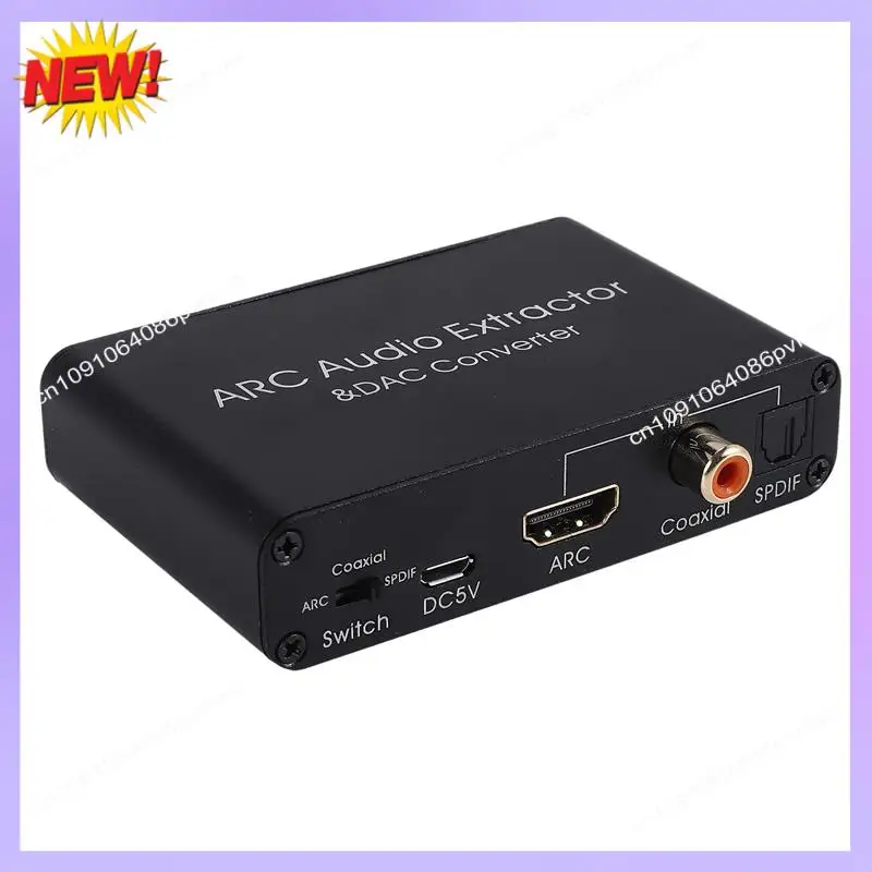 T24C ЦАП Аудиоконвертер ARC Audio Extractor -Совместимый оптический SPDIF коаксиально-аналоговый 3,5 мм цифро-аналоговый (art.: 3920cff614bb0) - 3920cff614bb0