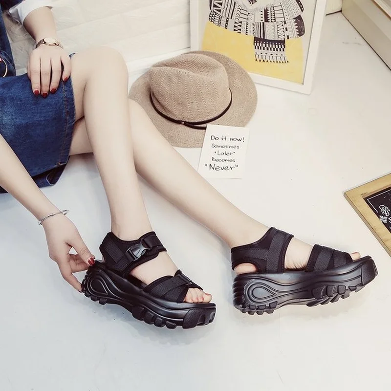 

Hot Gladiator Platform Womens Sandals 2022 Summer Fashion Women Chunky Beach Sandal Denim Comfortable Sandalias Mujer