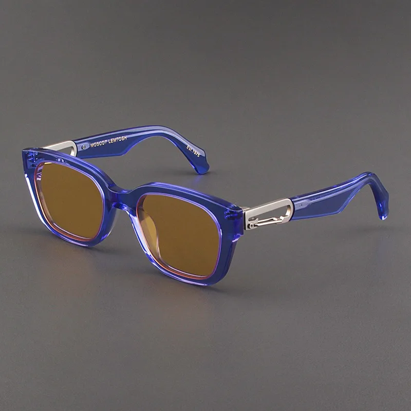 

Sunglasses Men's Black and Blue Small Thick Frame Glasses High-grade Light European and American Sunglasses Female Fashion