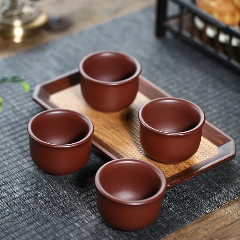 

1pc 110ml Chinese Yixing Zisha Purple ZhuNi Clay Handmade Teacup