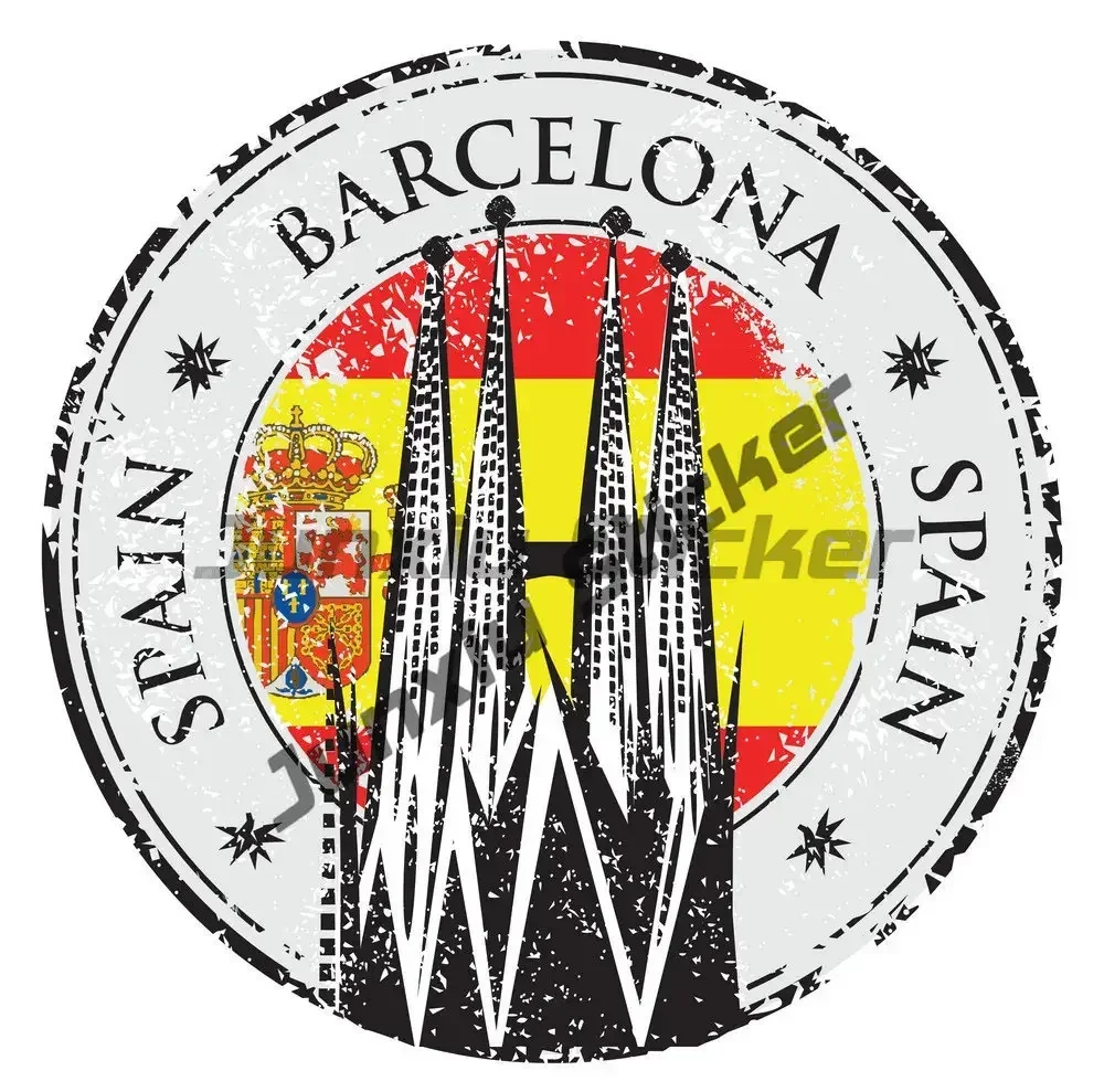 Испания наклейки Espana Seville Ibiza Madrid Barcelona City Shield дорожный штамп водонепроницаемые