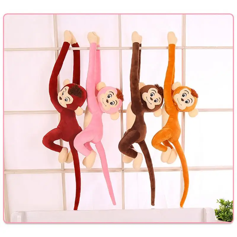 

70CM Cute 4 Colors Kawaii Long Arm Tail Monkey Stuffed Doll Plush Toys Curtains Baby Sleeping Appease Animal Doll Birthday Gifts