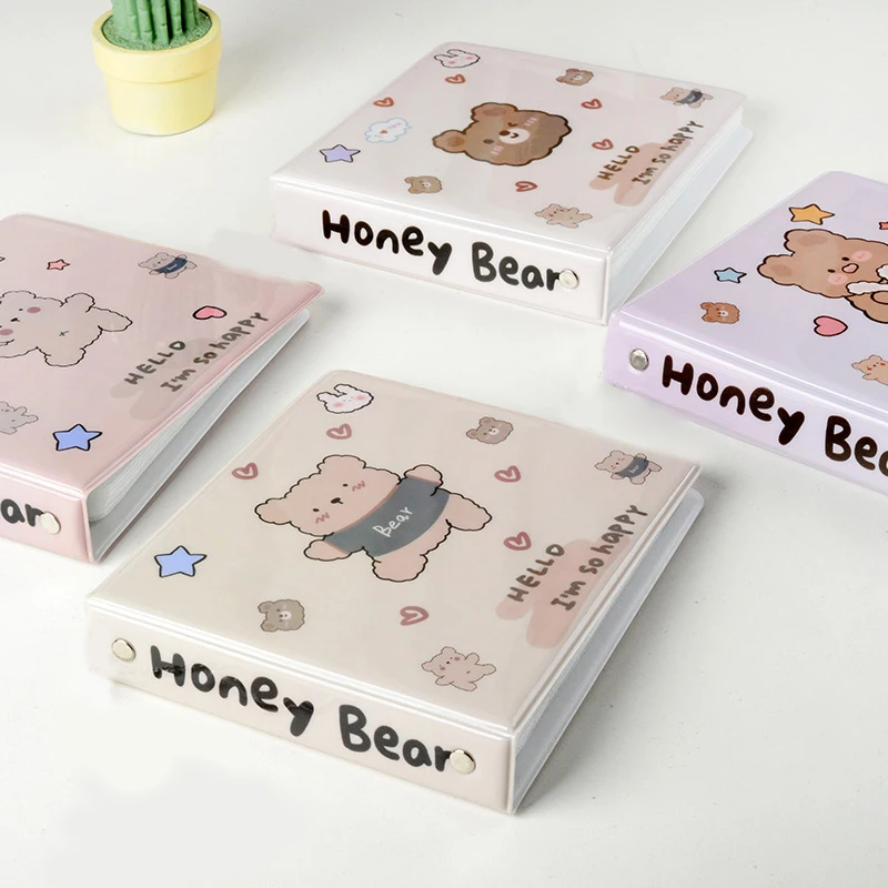 DVD Binder Storage Booklet CD Storage Bag CD Organizer CD Case Holder 20 Capacity Portable Cute Bear Printing images - 6